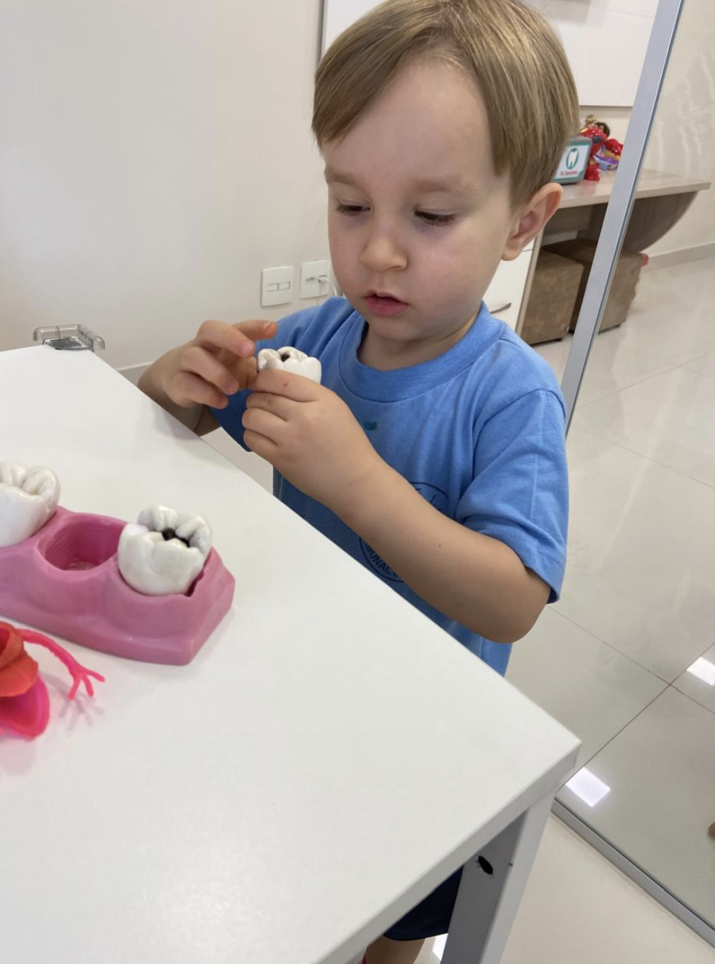 Consulta odontopediátrica com acolhimento da família